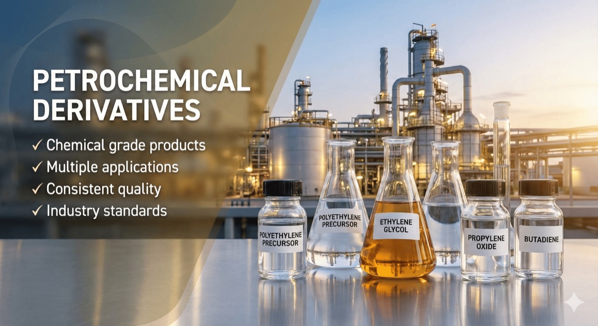 Petrochemical Derivatives - Essential petrochemical products for producing polyethylene and other chemicals. Our derivatives are
